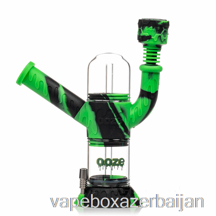 Vape Azerbaijan Ooze Cranium Silicone Water Pipe Chameleon (Black / Green)